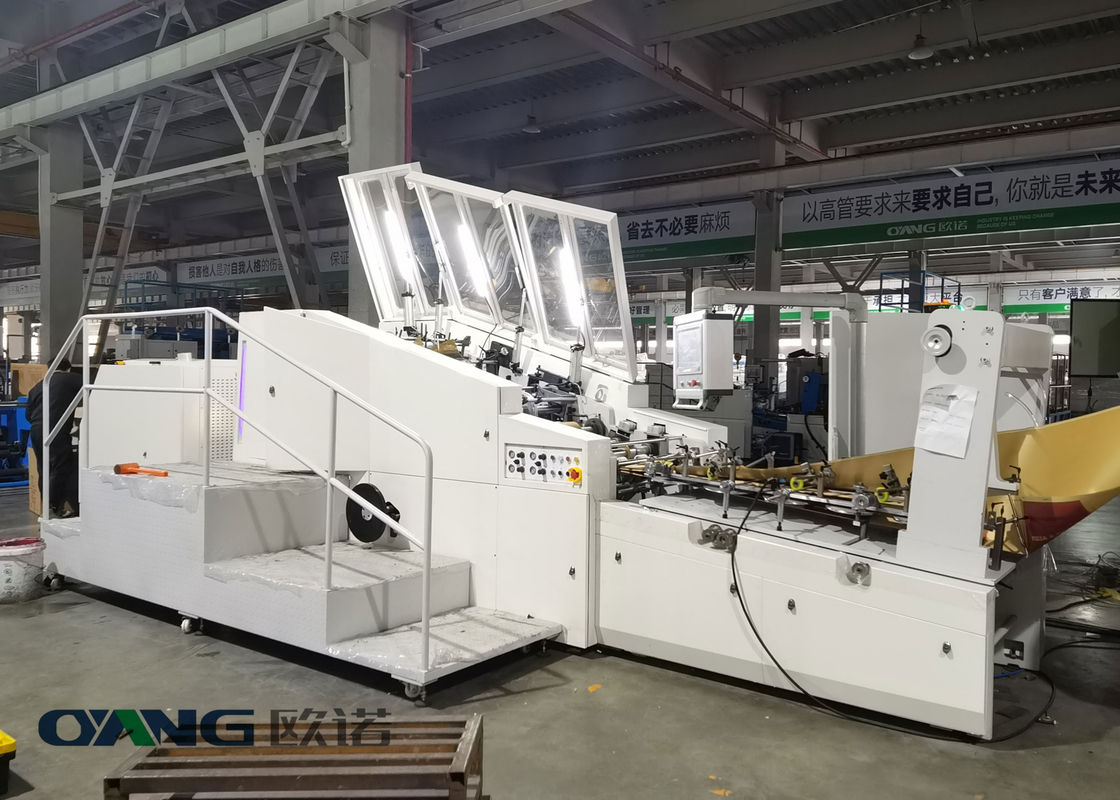 آلة تصنيع الأكياس الورقية ذات القاع المربّع B400 موديل الصين ، 200 قطعة / دقيقة