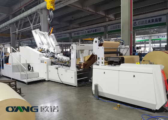 آلة تصنيع الأكياس الورقية الأوتوماتيكية الهيدروليكية ثلاث مراحل حقيبة تسوق 32kw